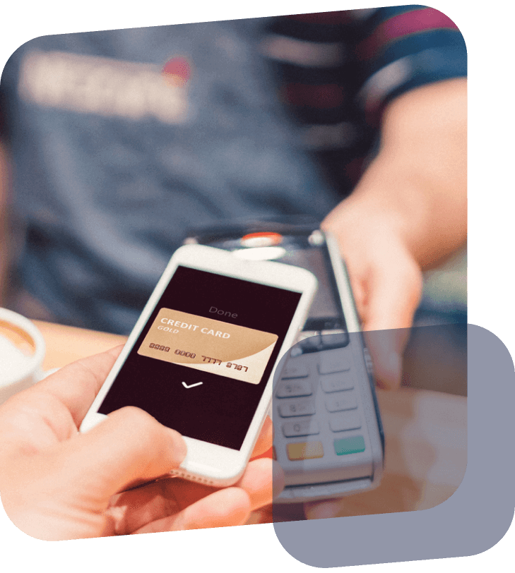 Payment with mobile phone in cafeteria
